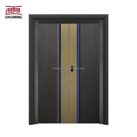 Porte coulissante de sécurité moderne finie, en acier galvanisé, pour usage résidentiel et professionnel