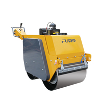 Rouleau vibratoire manuel à double tambour diesel FYLJ-S600C avec pompe hydraulique et rayon de braquage court pour la construction