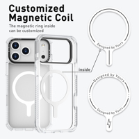 Funda de Teléfono Magnética Personalizada de TPU y PC con Anillo Magnético y Diseño de Logotipo para iPhone 17, Diseño de Fábrica para Fundas de Teléfono