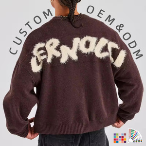 Fabricante de Ropa de Punto con Diseñ<span class=keywords><strong>o</strong></span> Personalizado Jerséis Esponjosos de Intarsia para Hombre Suéter de Punto Estilo Urbano para Hombre - Product Image 1