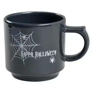Halloween theo chủ đề biểu tượng tùy chỉnh bán buôn sứ Mug đen uống Tea Cup vui gốm cốc cà phê cho món quà