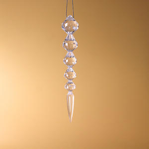 קישוטי חג המולד קישוטי שלג פתית שקופה פרונגים יהלומים גלידות תליה קישוטים תלויים - Product Image 2