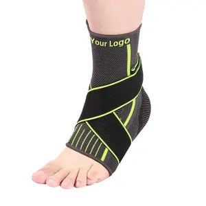 Wholesale Knitted Ankle Support Pressurized Anti-sprain Breathable Strap Basketball Soccer Gymnastics