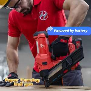 Kit de herramientas sin batería, 110 Julios, batería de litio recargable, pistola de clavos industrial DIY, pistola de clavos eléctrica <span class=keywords><strong>para</strong></span> carpintería - Product Image 5