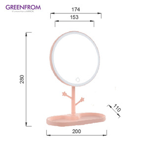 Phong Cách Thời Trang <span class=keywords><strong>PP</strong></span> Dựa Vòng Trang Điểm Vanity Gương Đèn Led Bảng Gương - Product Image 4