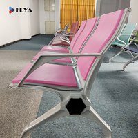 Chaises d'attente Flya multicolores en option, 3, 4 ou 5 places, pour hôpitaux, halls d'accueil et aéroports