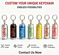 Porte-clés personnalisé en résine en forme de canette avec logo, pendentif en forme de boisson, écologique, léger, cadeau promotionnel, breloque de sac, vente en gros