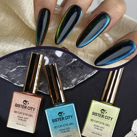 Vernis à ongles gel 9D effet œil de chat pour nail art DIY - Gel UV/LED réfléchissant pailleté non toxique longue tenue en flacon