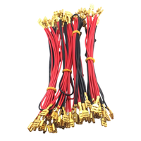 Cable LED de 12V con bombilla iluminada de plástico y metal, botón pulsador, cables de 2.8mm, conector de terminal de pala rápida, personalizable, inglés