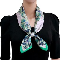 Écharpe en soie de Hangzhou de qualité supérieure, 100% soie de mûrier, pour femme, imprimé numérique artistique Camélia, été, douce pour la peau, carrée 68 cm