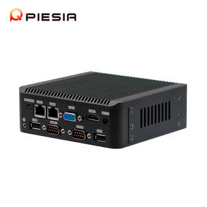Piesia giá rẻ j4125 j6412 Nano Mini PC DDR4 2 LAN 6com công nghiệp IOT Máy tính để bàn máy chủ x86 <span class=keywords><strong>Linux</strong></span> không quạt mỏng khách hàng Mini PC - Product Image 1