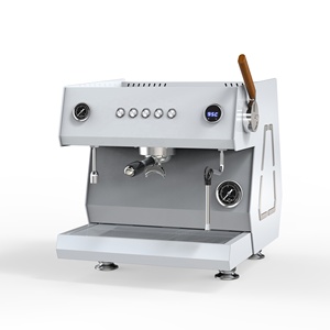 2024 nuova vendita calda professionale di colore bianco controllo semiautomatico commerciale macchina da caffè <span class=keywords><strong>Espresso</strong></span> caffè con leva vapore - Product Image 1