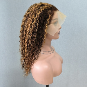 批发钢琴4/27混色13X4蕾丝前假发100% 人发水波高亮假发巴西人发供应商鲁布 - Product Image 3