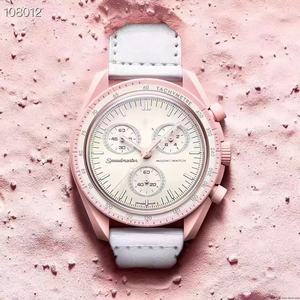 Orologio al Quarzo <span class=keywords><strong>di</strong></span> Lusso Cronografo a Sei Lancette con Quadrante Acrilico Luminescente Diametro 42mm per Uomo e Donna - <span class=keywords><strong>Programma</strong></span> Nordich Moon Mercury VSF - Product Image 6