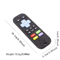 Lot de 2 jouets de dentition en silicone pour bébé, en forme de télécommande et de manette de jeu, sans BPA, doux, pour soulager les gencives douloureuses des nourrissons