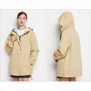 Lightweight <strong>Raincoat</strong> <strong>Women's</strong> Rain Jacket Hooded Windbreaker Trench Coat Waterproof Rainwear Travel Outdoor - Product Image 3