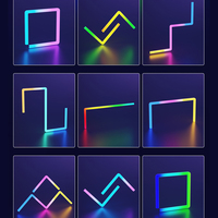 Barre lumineuse LED intelligente Tuya WIFI, multicolore, synchronisation musicale, effets lumineux dynamiques, décoration intérieure, lumière murale vibrante