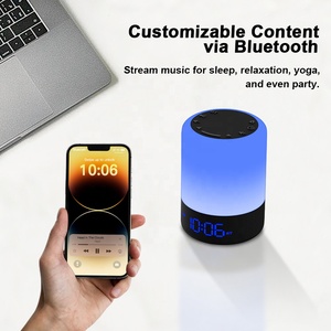 Hifid Đồng hồ báo thức Loa Đèn Bàn Cạnh Giường Ngủ 12 đầy màu sắc ánh sáng ban đêm BT Loa không dây đồng hồ báo thức cho phòng ngủ - Product Image 3