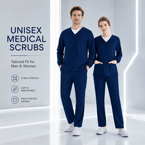 Divisa Medica Smart Fit con Maniche Lunghe in Tessuto per Chirurghi e Medici, Abbigliamento Ospedaliero Femminile - Product Image 5