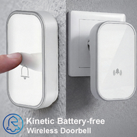 Sonnette Sans Fil Auto-Alimentée Longue Portée pour Domicile, Appel sans Pile pour Enfants et Personnes Âgées, Sonnette Électronique Cinétique Connectée
