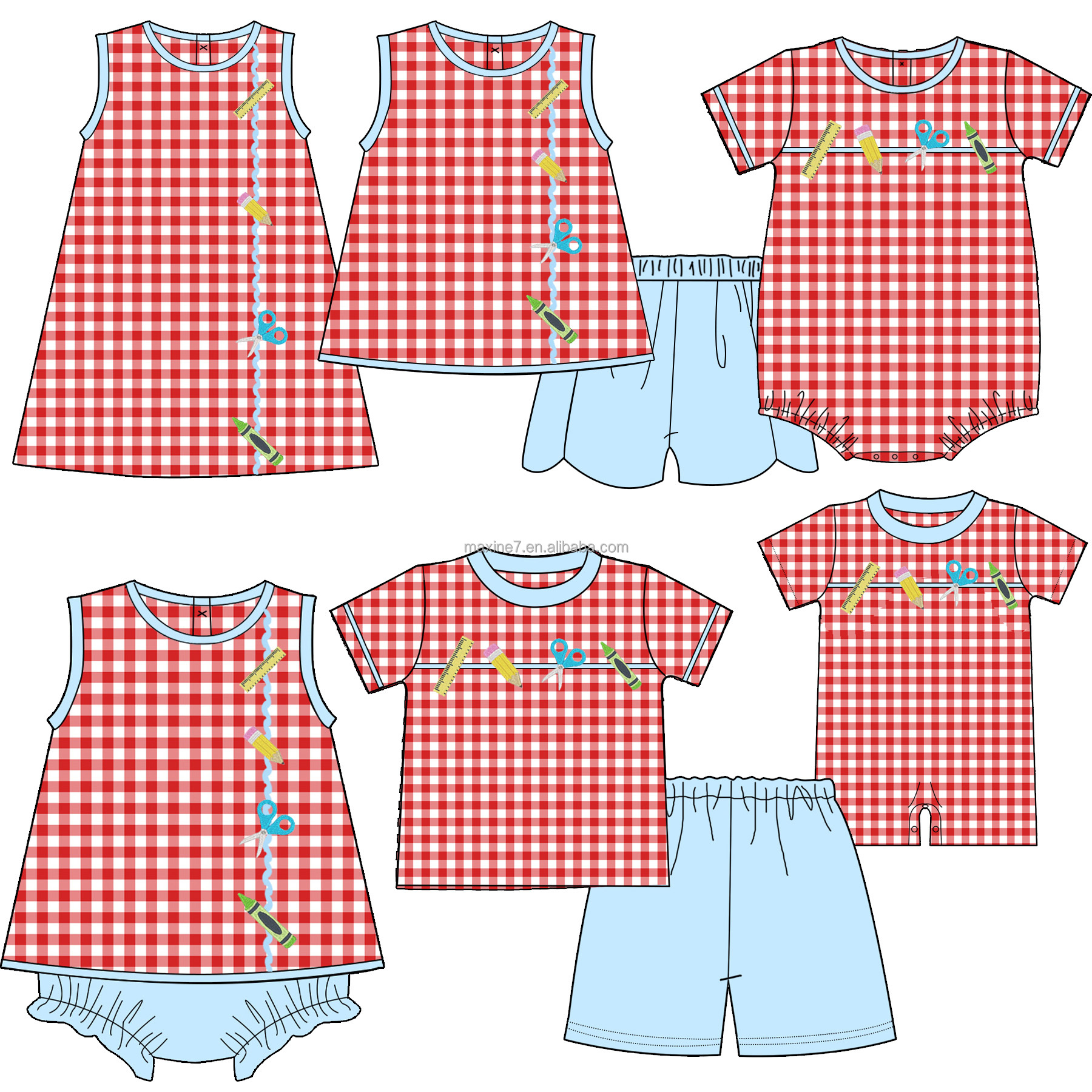 Back to School Dress Girls Cute Summer Style