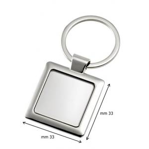 Llavero Cuadrado de Acero Inoxidable de 25x25mm, Anillo Metálico Hueco para Llaves - Product Image 2