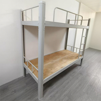 Lit superposé en métal pour auberge de jeunesse Lit mezzanine pour étudiant Meubles de dortoir Lits superposés Lit en acier commercial Lit à deux étages pour adultes
