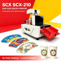 Mesin Printer Digital SCX Mini Desktop Single Pass untuk Kotak Pizza, Kantong Kertas, Karton, Lebar Masukan 40-60cm, Lebar Pencetakan 21-55cm