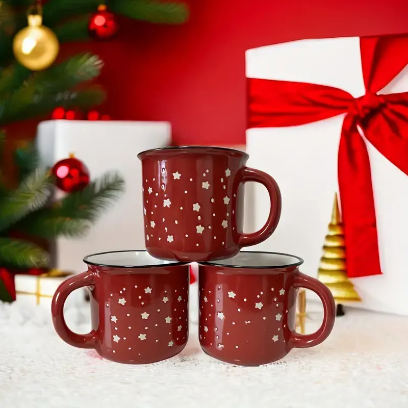 Set regalo di natale set tazze da tè in ceramica grande capacità tazza in ceramica dipinta a mano