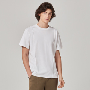 Camiseta de algodón regular de verano estilo Chunjiang de canción transfronteriza para hombres, deportes versátiles con hombros descubiertos, mangas con puños para parejas - Product Image 6