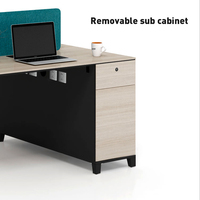 Bureau de bureau informatique au design moderne avec espace ouvert, table de bureau pour 2, 4 ou 6 personnes, bureau de direction modulaire
