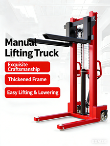Apilador Hidráulico <span class=keywords><strong>Manual</strong></span> de 1 Tonelada, 2 Toneladas, 3 Toneladas, Elevador de Horquilla, Apilador Hidráulico de 1.6m-3m para Tareas Ligeras - Product Image 5