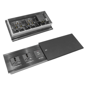 Bộ Sạc Không Dây Cung Cấp Từ Nhà Máy Mô-đun Tùy Chỉnh Nắp Trượt Để Bàn Đa Năng Ổ Cắm Ẩn Không Dây <span class=keywords><strong>USB</strong></span> - Product Image 4