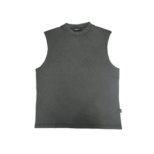 Camiseta sin Mangas para Hombre, Cuello Redondo, Color Negro, Tejido Casual, Ligera, Cómoda, Corte Regular, para Verano - Product Image 1