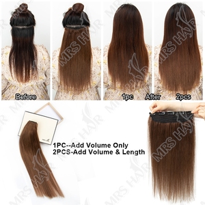 Extensions de <span class=keywords><strong>cheveux</strong></span> à <span class=keywords><strong>clip</strong></span> d'une seule pièce <span class=keywords><strong>Cheveux</strong></span> lisses naturels à clipser pour ajouter du volume Pièces de <span class=keywords><strong>cheveux</strong></span> 14 "-22" - Product Image 3
