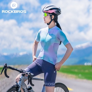 ROCKBROSサイクリングジャージー服3Dジェルパッド入りビブショーツ夏の通気性半袖サイクリングジャージーセット女性用 - Product Image 3