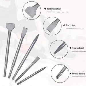 14x400mm yüksek mukavemetli SDS artı şaft çekiç keski beton düz keski sivri ucu ile güç aracı aksesuar - Product Image 2