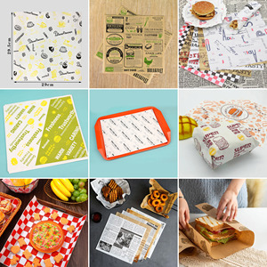 Papel sándwich imprimible de flexografía a prueba de grasa de grado alimenticio para pastel, pan, hamburguesa, envoltura de papel PE recubierto para llevar - Product Image 5