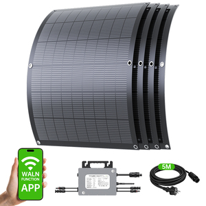 Sistema de Energía Solar Flexible Ultraeficiente de 240W con 8 <span class=keywords><strong>Paneles</strong></span> Fotovoltaicos, <span class=keywords><strong>Microinversor</strong></span> de 2kw para Hogar, WiFi, Conexión a Red, Balcón, Residencial - Product Image 3