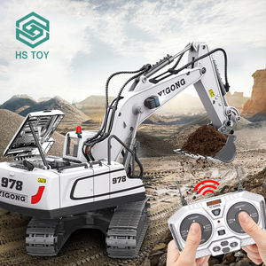 Camión de aleación de rotación de 2,4 grados, juguete de excavadora <span class=keywords><strong>RC</strong></span> con USB, HS 1/20 Ghz 680 escala 11ch brazo puede excavar - Product Image 3