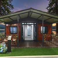 Maison conteneur préfabriquée mobile extensible à double aile, à isolation acoustique et à haute efficacité énergétique, entièrement meublée