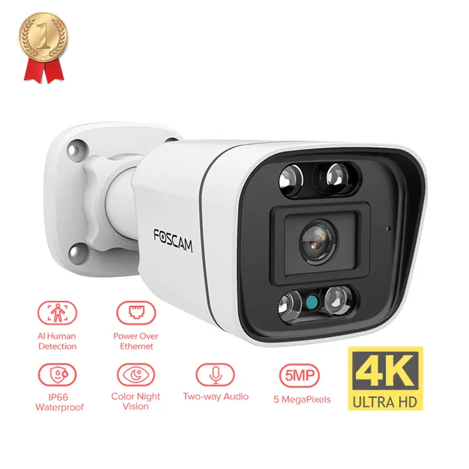 4K P2P açık Bullet gece görüş Cctv güvenlik IP kamera sistemi 8MP 5MP İnsan araç algılama WDR POE ağ kamerası