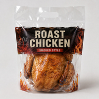 Sac de transport personnalisé pour dinde et poulet rôti, pochette d'emballage alimentaire en plastique pour service de livraison de restaurant