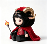 Figurine Magique Personnalisée OEM Zodiaque Bélier en PVC et ABS avec Cape en Peluche Douce, Boîte Mystère de Collection Constellation, Jouet Artistique