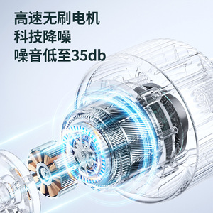 Portable Bladeless Fan With Digital Display Usb Powered Clip On <b>Desk</b> <b>Wall</b> Mountable Quiet Operation 100 Speed Levels - Product Image 3