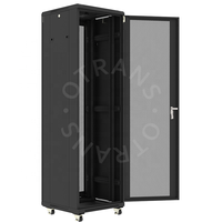 Kabinet Server Jaringan Pintu Mesh Ventilasi Tinggi Presisi Otrans Laris Manis 19 Inch Stok Internasional Hitam
