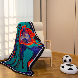 Manta de Franela Supersuave de Alta Densidad para el Hogar, para la Copa de Fútbol, Partidos de Fútbol, Competiciones, Tejida, para Gimnasio, Cubrecamas - Product Image 4