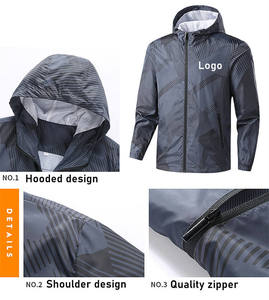 OEM al por mayor personalizar al aire libre a prueba de viento chaqueta de los hombres con capucha impermeable chaqueta cortavientos personalizada para los hombres - Product Image 4