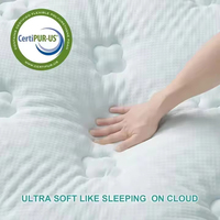 Matelas pliable 3D à pression d'air, surmatelas en mousse de gel de bambou personnalisé, hypoallergénique, coussin doux avec poches profondes pour lits d'hôpital