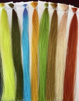 Fluor faser Fliegen binden Flash Material Synthetisches Haar Fisch köder Köder Salzwasser Streamer Fliegen Hecht Forellen Angeln
